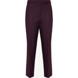 Yargıcı Ütü Çizgili Pantolon - Bordo - 38