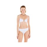 Yargıcı Yaka Detaylı Bikini Üst, XL, 25YKBW1019B, Beyaz, Kadın