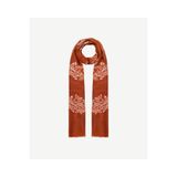 Yargıcı Yaprak Desenli Yün Şal