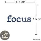 Yarı Kalıcı Dövme Minimal Focus Yazı Geçici Dövme