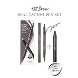 Yarı Kalıcı Kaş Ve Makyaj Düzeltici Kalem Seti Clio Kill Brow Dual Tattoo Pen Set 03 Gray Brown