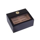 Yarım Cam Tavan Puro Humidor/Puro Saklama Kutusu - Siyah 0199