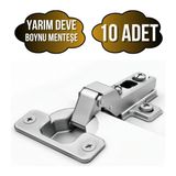 Yarım Deve Dolap Kapak Menteşesi Tas Menteşe(Yarım Deve Menteşe) - YARIM DEVE - 10 ADET