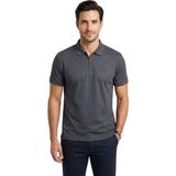 Yarım Fermuarlı Polo Yaka Trender Erkek T-Shirt Modal Füme