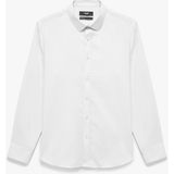 Yarım Italyan Yaka Uzun Kollu Slim Fit Klasik Gömlek - Beyaz