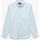 Yarım Italyan Yaka Uzun Kollu Slim Fit Klasik Gömlek - XL - Mavi