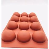Yarım Küre 12'li Silikon Kek Pasta Buz Kalıbı Ürün 4,5cm