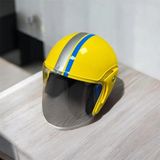 Yarım Model Kask - Açık Kask,motosiklet Kaskı Sarı