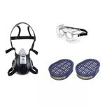 Yarım Yüz Maske 3300 Drager Abek Filtre Google Gözlük Univet 602.01 Set