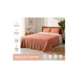 Yarımağa Tekstil Çift Kişilik Müslin Pike Yatak Örtüsü – Lavanta Desenli Bohem Şal Pike