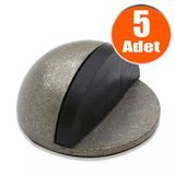 Yarimay Kapi Stoperi Tamponu Yapiskanli Kapi Durdurucu Tutucu Metal Kapi Stopu Antik Gumus (5 Adet)