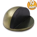 Yarimay Kapi Stoperi Tamponu Yapiskanli Metal Kapi Stopu Durdurucu Tutucu Antik Sari (10 Adet)