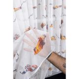 Yarış Arabalı 1/3 Sık Pileli Ütü Istemez Yeni Sezon Çocuk Oda Tül Perdesi - Çok Renkli - 210 x 200 cm
