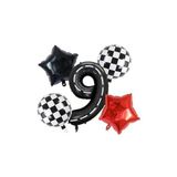 Yarış Temalı Doğum Günü Folyo Balon Takımı 1 Yaş, 9