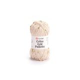 Yarnart COTTON GOLD PAILLETTES - ÖRGÜ İPİ KREM-7104
