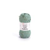 Yarnart COTTON GOLD PAILLETTES - ÖRGÜ İPİ YEŞİL-7113