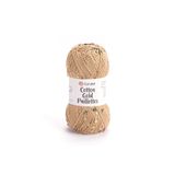 Yarnart Cotton Gold Paillettes Sütlü Kahve 7105 Işıltılı Pullu El Örgü İpi