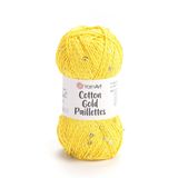 YarnArt Cotton Gold Paillettes Yumuşak ve Pullu Örgü İpi 50 gr 7106