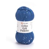YarnArt Cotton Gold Paillettes Yumuşak ve Pullu Örgü İpi 50 gr 7111