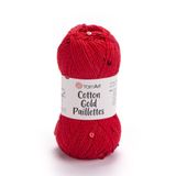 YarnArt Cotton Gold Paillettes Yumuşak ve Pullu Örgü İpi 50 gr 7115