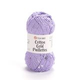 YarnArt Cotton Gold Paillettes Yumuşak ve Pullu Örgü İpi 50 gr 7116