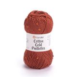 YarnArt Cotton Gold Paillettes Yumuşak ve Pullu Örgü İpi 50 gr 7117