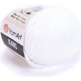 Yarnart Jeans 50GR Pamuk Cotton Amigurumi El Örgü Ipi Ipliği Yünü - Beyaz