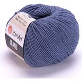 Yarnart Jeans 50GR Pamuk Cotton Amigurumi El Örgü Ipi Ipliği Yünü - Denim