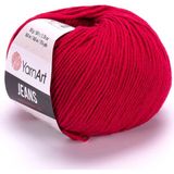 Yarnart Jeans 50GR Pamuk Cotton Amigurumi El Örgü Ipi Ipliği Yünü - Koyu Kırmızı
