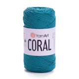 YarnArt Mercan Saten Pamuk Karışımı Makrome İpliği -%50 Pamuk%50 Polyester, 200 g, 200 m, 1-1,5 mm Kalın Dekoratif El İşi İpliği Çanta, Şapka, Kemer, Koşucu, Servis Altlığı, Tığ İşi ve Örgü için