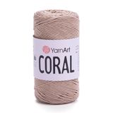 YarnArt Mercan Saten Pamuk Karışımı Makrome İplik -%50 Pamuk%50 Polyester, 200 g, 200 m, 1-1,5 mm Kalın Dekoratif El İşi İpliği Çanta, Şapka, Kemer, Koşucu, Servis Altlığı, Tığ İşi ve Örgü için