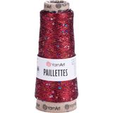 Yarnart Paillettes Payetli Simli Örgü Ipi 50 gr 800 M Super Fine Fantezi Efekt Ipliği - Kırmızı