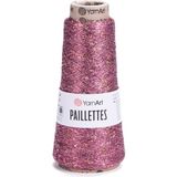 Yarnart Paillettes Payetli Simli Örgü Ipi 50 gr 800 M Super Fine Fantezi Efekt Ipliği - Pembe