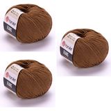 Yarnart Yarn Art Jeans 40 Açık Kahverengi Amigurumi Örgü Ipi Hırka Örgü Ipi Bebek Ipi Punch Ipi 3'lü Paket