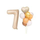 Yaş Krem Folyo Balon Gold Karamel Beyaz Balon Seti Doğum Günü Parti Seti, 2754242421214