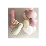 Yaş Pembe Folyolu Tavşan Folyolu Balon Doğum Günü Parti Set Süsü, 789995855218