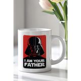 YasBey DESIGN Star Wars Darth Vader Tasarımlı 330ml Baskılı Beyaz Seramik Kupa Bardak