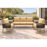 Yasemin 3+1+1 Rattan Ip Detaylı Balkon-Bahçe-Kafe,çay Seti,koltuk Takımı,oturma Grubu,ofis Koltuğu - Çok Renkli