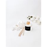 Yasemin Bambu Çubuklu Taş / Seramik Çiçek Oda Kokusu 50 ml - Beyaz