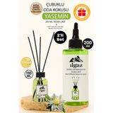 Yasemin Çiçeği 2'Li Set Bambu Çubuklu Oda Kokusu 110 Ml & Yasemin Çiçeği Yedek Likit Şişe 200 Ml