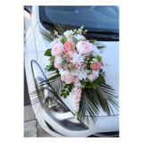 yasemin flowers lüx şakayık & gül& şebboy gelin arabası çiçeği 85 cm tasarım - GELİN ARABA SÜSÜ