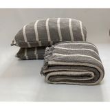 Yaseminin Evi Müslin Yatak Örtüsü / Pike Seti (2 Yastık Kılıflı) - Koyu Gri - 260 x 230 cm