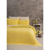 Yaseminin Evi Müslin Yatak Örtüsü / Pike Seti (2 Yastık Kılıflı) - Sarı - 260 x 230 cm