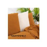 YASEMİNİNEVİ 4 KATLI MULTİ MÜSLİN YATAK ÖRTÜSÜ PİKE (260 x 240cm + 50x70cm YASTIK KILIFI 2 ADET)