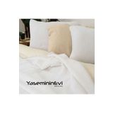 YASEMİNİNEVİ Beyaz Renk 4 Katlı Multi Müslin Yatak Örtüsü Pike (160 X 240CM)