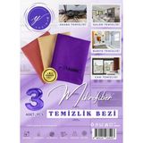 Yasima 3 Adet Sihirli Dekoratif Temizlik Bezi 40x60 cm Cam Ev Temizliği - Renkli - Standart