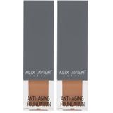 Yaşlanma Karşıtı Vitamin İçeren Nemlendirici SPF15+ Fondöten - Anti Aging Foundation 510 Deep Peach (2 paketi)