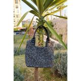 Yaso Shop Kadın El Örgüsü Çanta Siyah Beyaz - Siyah - Gri