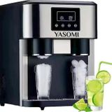 Yasomi Coolmaster ZBS15 3in1 Küp & Kırılmış Buz, Soğuk Su LCD Dokunmatik Inox Gövde 2l Tanklı Buz Makinesi