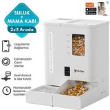 Yasomi Du-f03v Smartpaw+ 2si1 Arada 4-5 L Kapasiteli Pilli-Kablolu Akıllı Beyaz Otomatik Mama ve Su Kabı